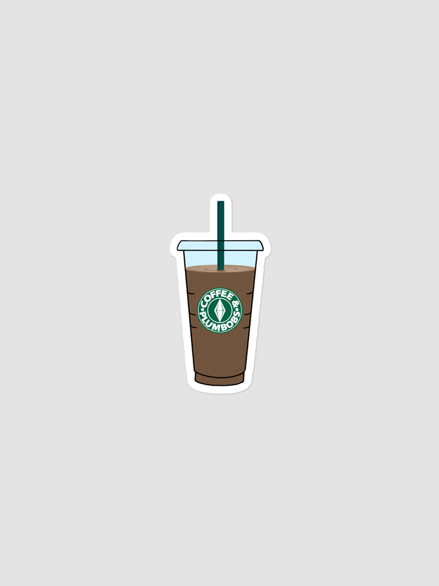 Coffee & Plumbobs Iced Coffee Sticker product image (1)