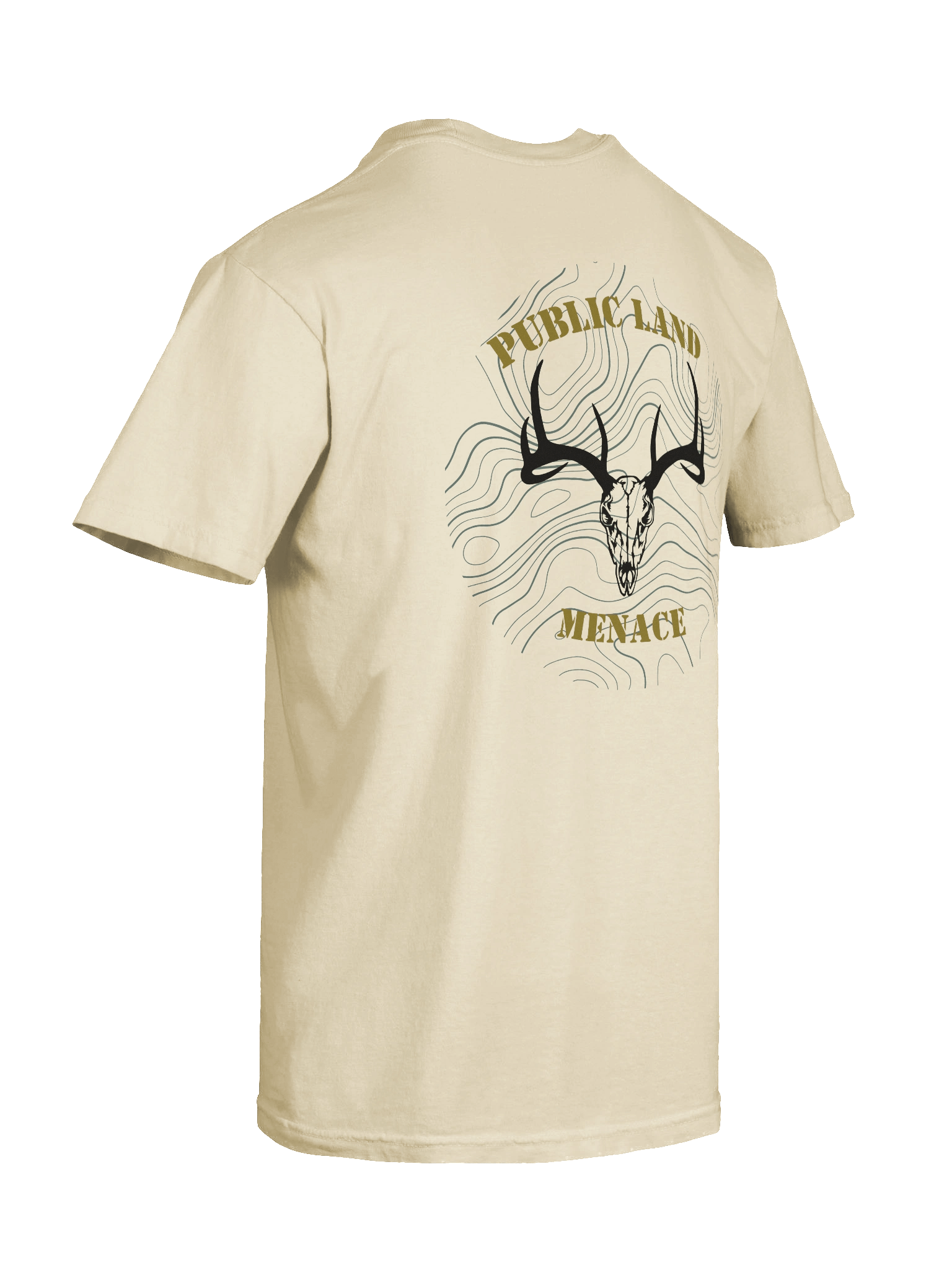 Public Land Menace Skull Antlers Hunting Shirt product image (80)