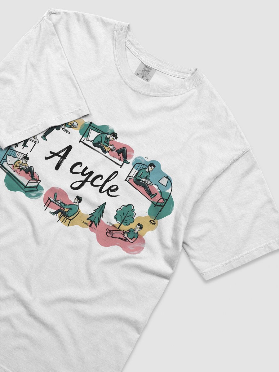 Cozy Daily Rhythms Poster | A Cycle Illustration Heavy weigh T-Shirt product image (28)