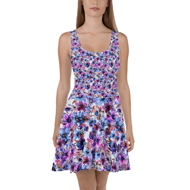 Purple Flowers Skater Dress product image (2)