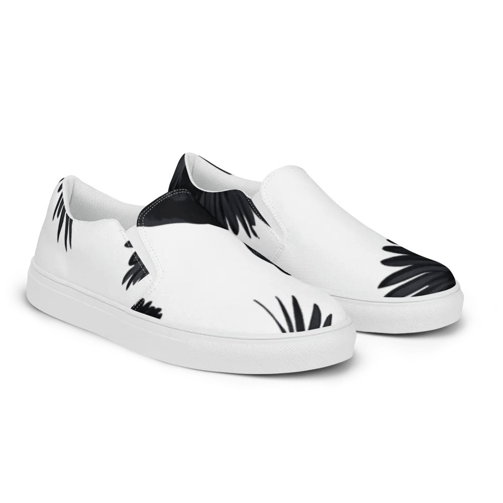 Men's Slip-On Canvas Shoes with Unique Crow Design 🖤 product image (6)