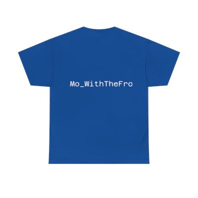 Mo_WithTheFro Cotton T-Shirt With White logo Royal blue product image (2)
