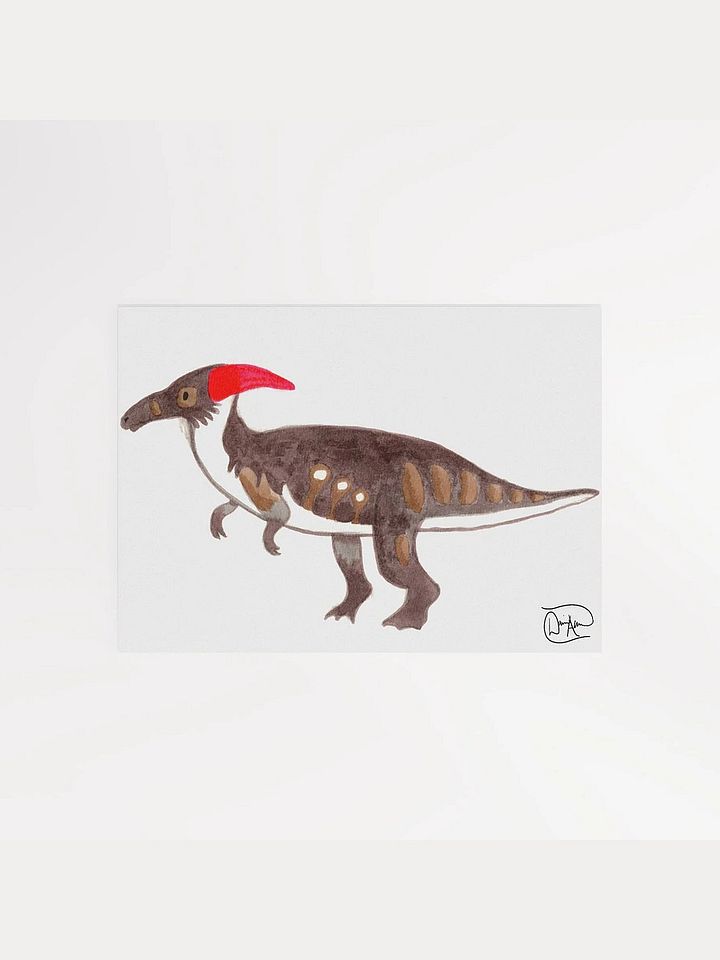 Parasaurolophus Watercolour Print product image (1)