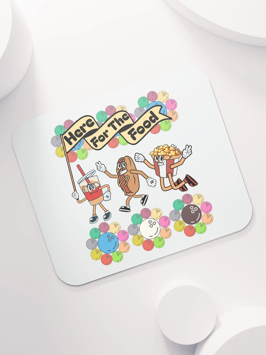 Here For The Food Bowling Foodie Fun Mouse Pad product image (5)