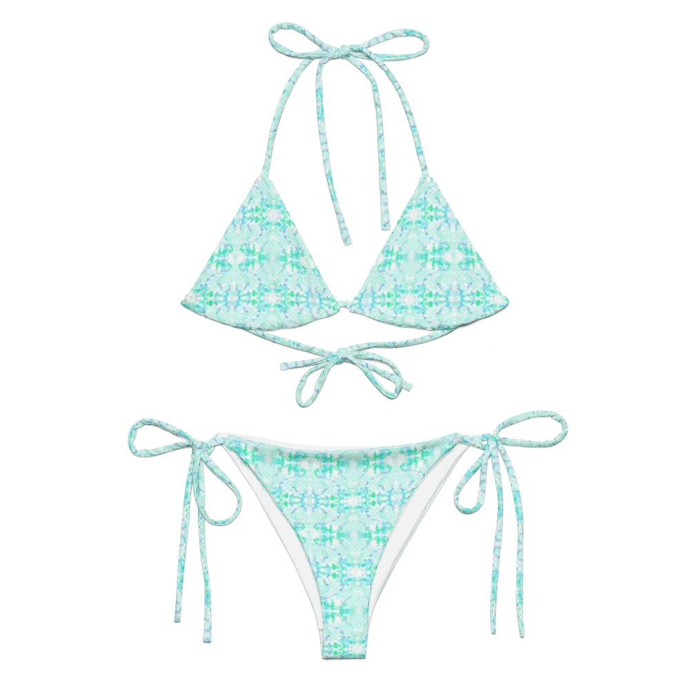 Light Aqua Geometric Pattern Bikini product image (3)