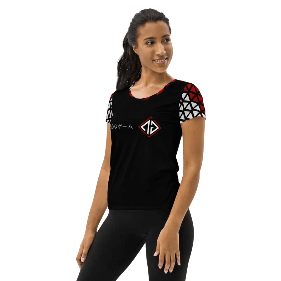 Passionate Game All-Over Print Women's Athletic T-Shirt product image (3)