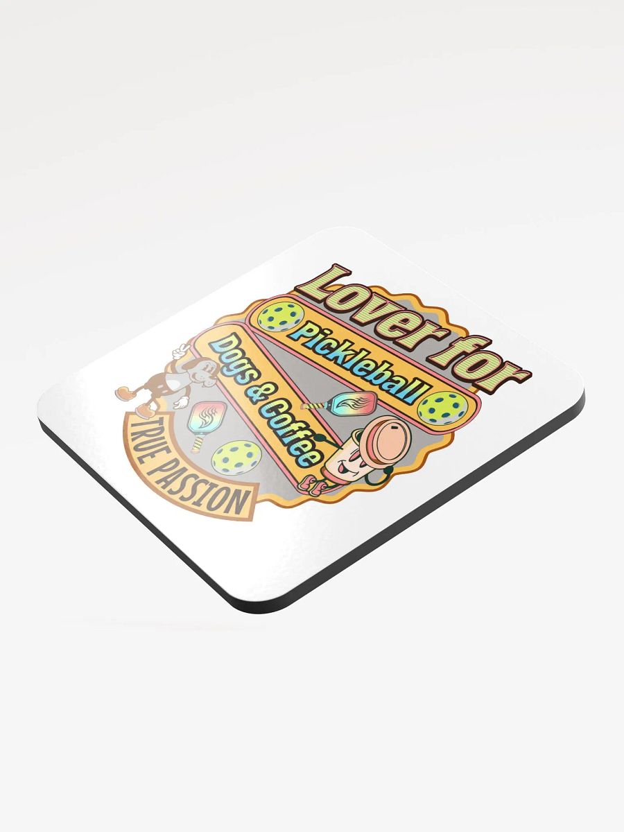 Lover For Pickleball Dogs And Coffee Passionate Coaster Set product image (3)