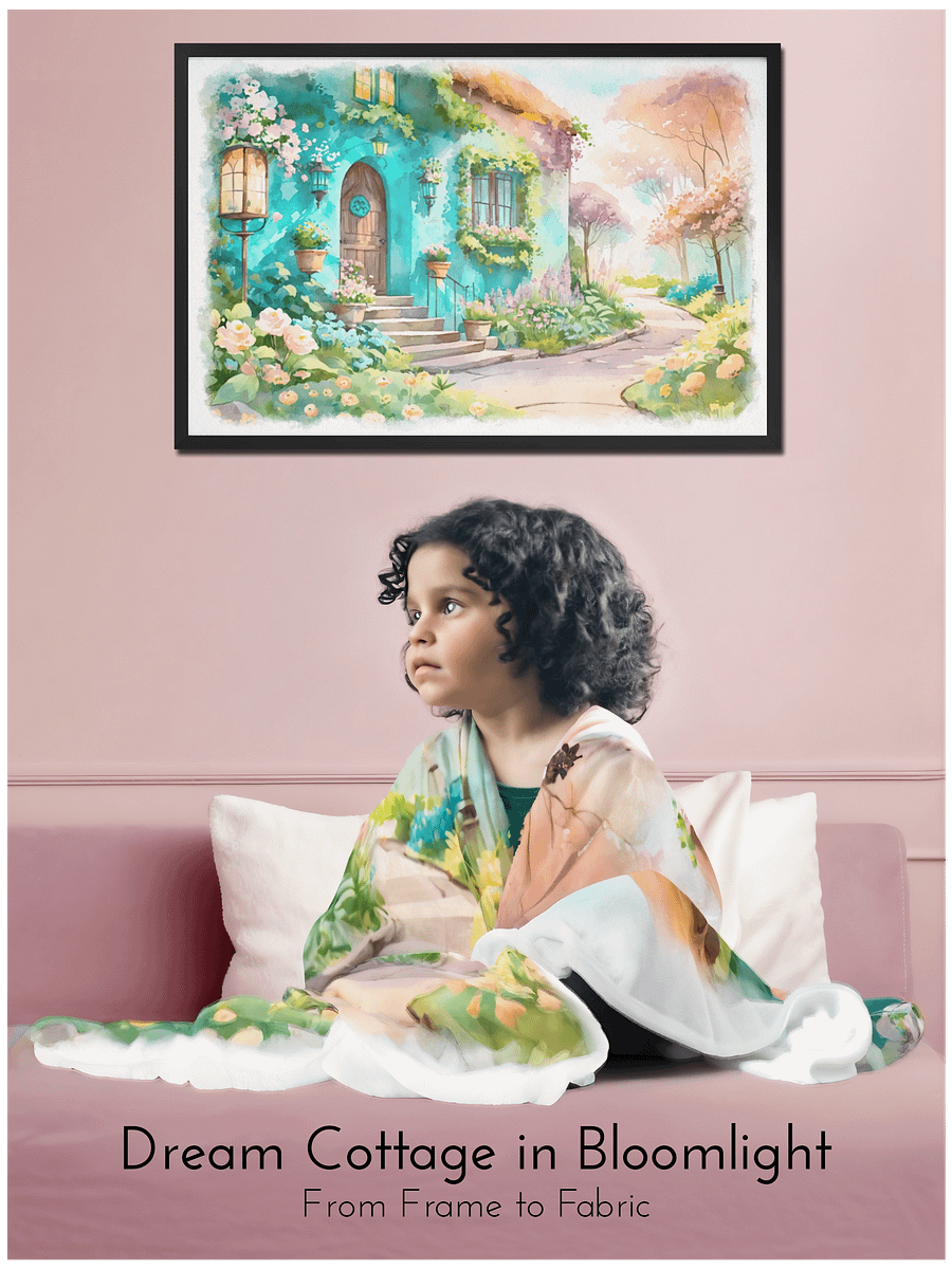 Dream Cottage in Bloomlight - Silk-Touch Throw Blanket product image (1)