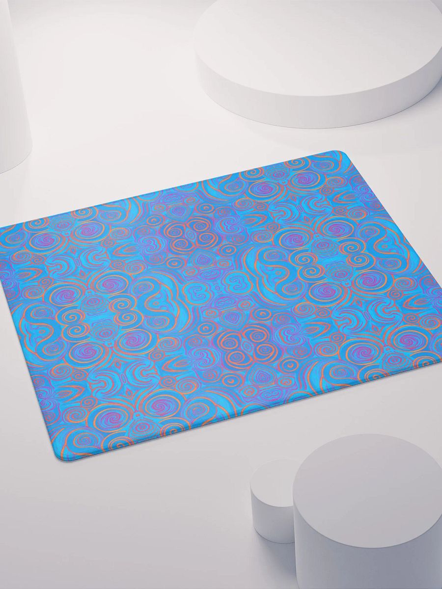 Funky Blue Dreams Liquid Tie-Dye Gaming Mouse Pad product image (5)
