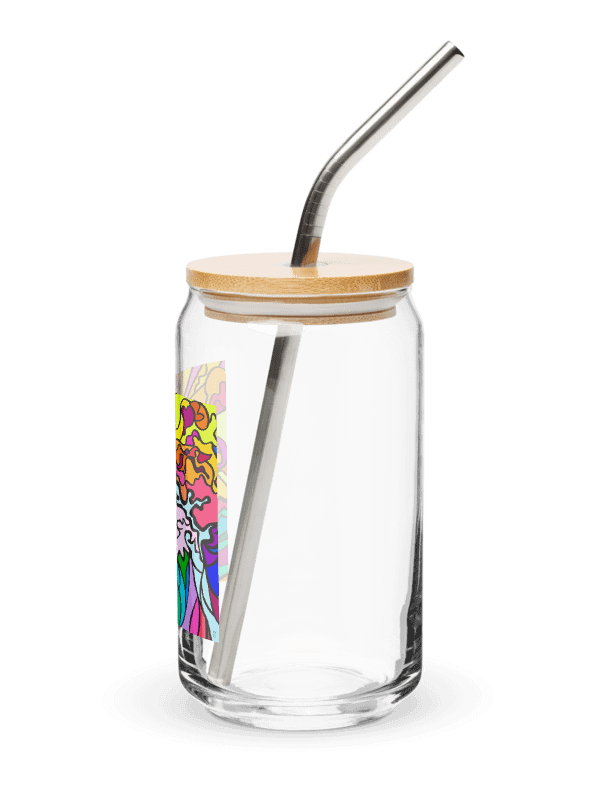 Vibrant Glass Can: A Fusion of Art and Function - Wave at Sunset product image (14)