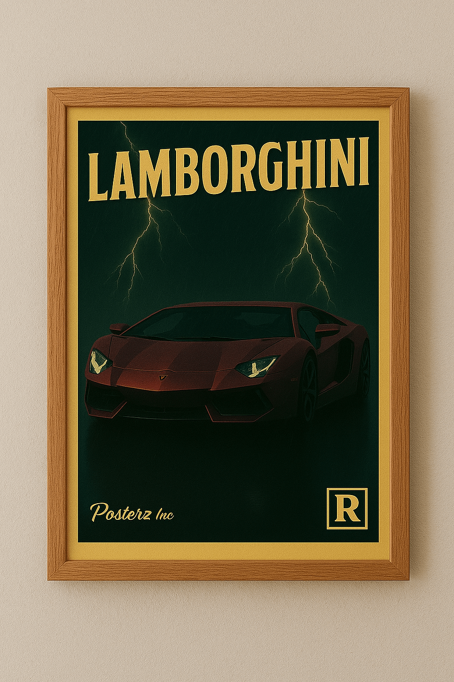 Lambo Thunder Cinematic Speed Poster product image (1)