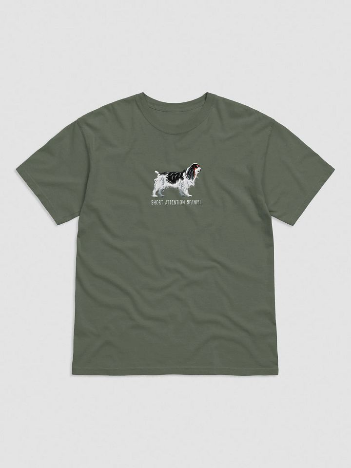 Short Attention Spaniel T-Shirt(Embroidered) of an English Toy Spaniel(Tricolor) product image (25)