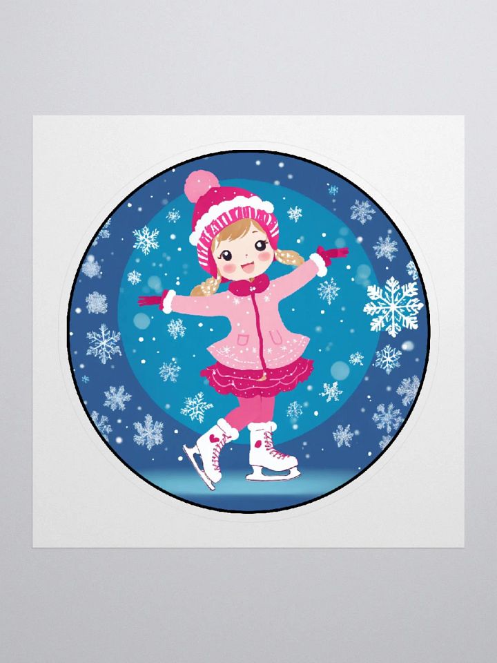 Kawaii Ice Skating Girl sticker product image (1)