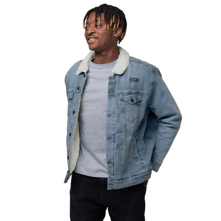 TDS Music Threadfast Sherpa Denim Jacket in Black and Blue (XS-3XL) product image (1)