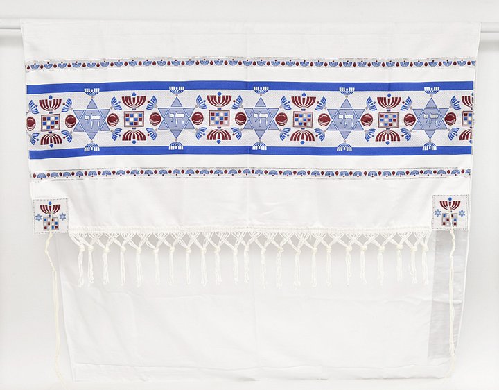 BLUE MENORAH -Small Tallit (Prayer Shawl) KIT product image (2)