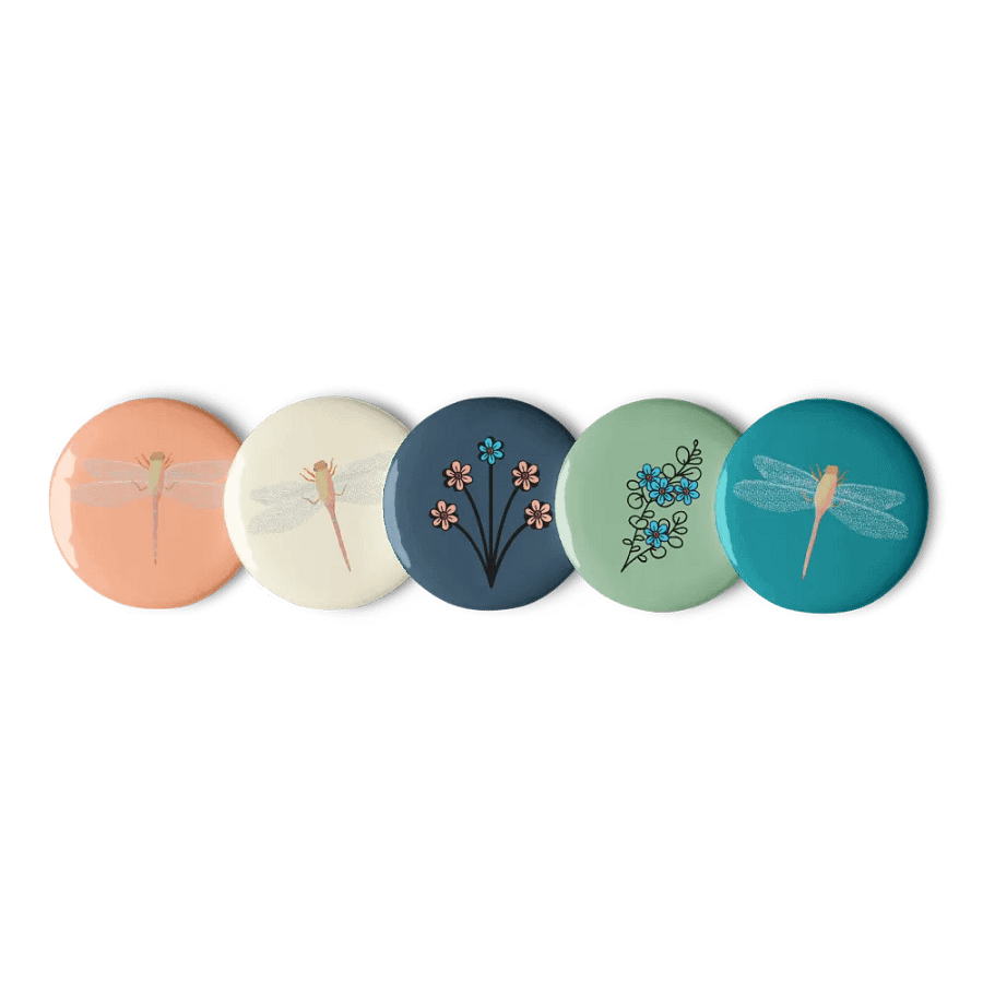 Dragonfly Pinback Button Set product image (5)