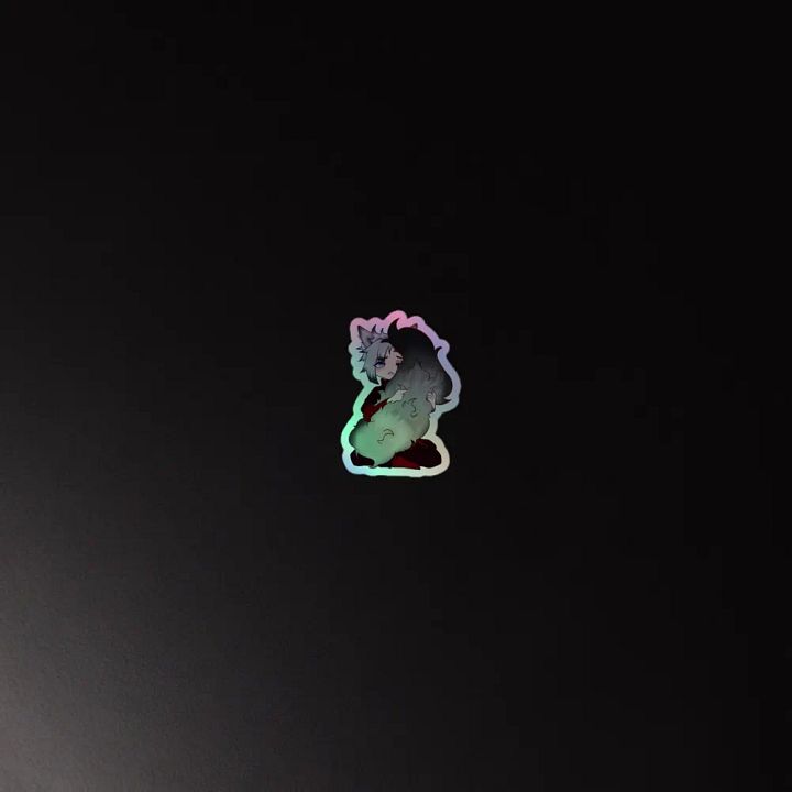 Shy and Fluffy Holographic Sticker Sheet product image (4)