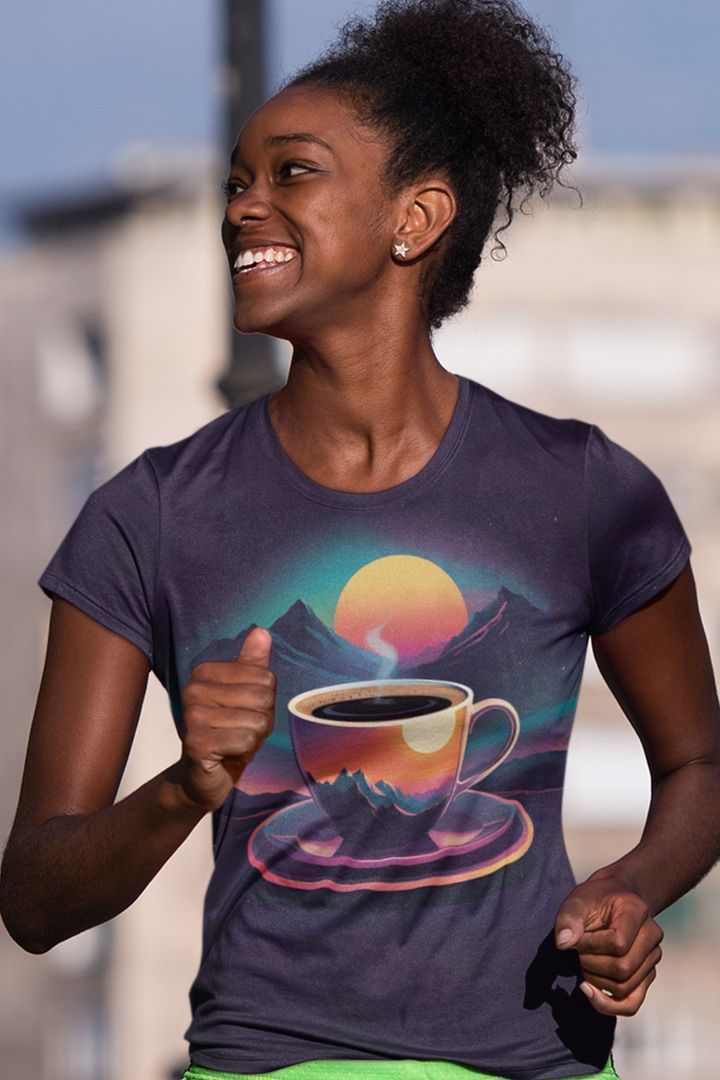 Coffee Sunset All Over Print T-shirt product image (1)