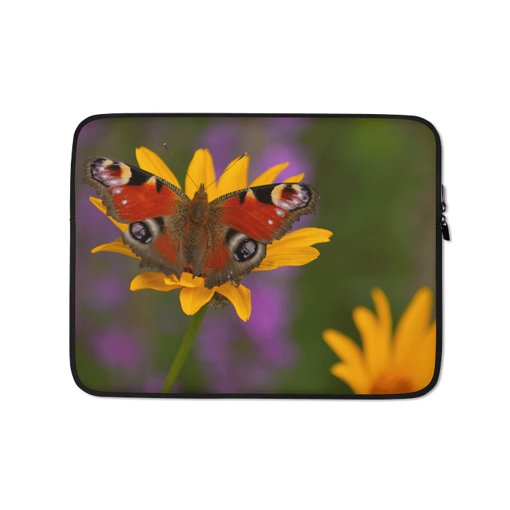 Laptoptasche - Schmetterling auf gelber Blüte product image (1)