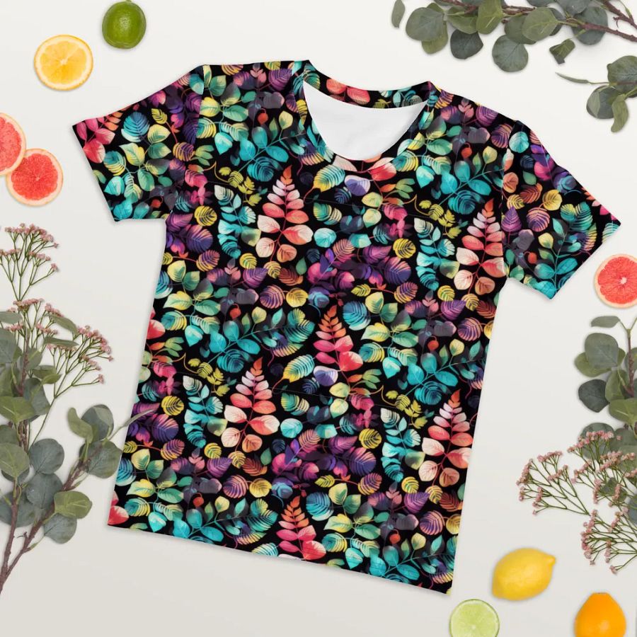 Fern Leaf Pattern All Over Print T-shirt product image (7)