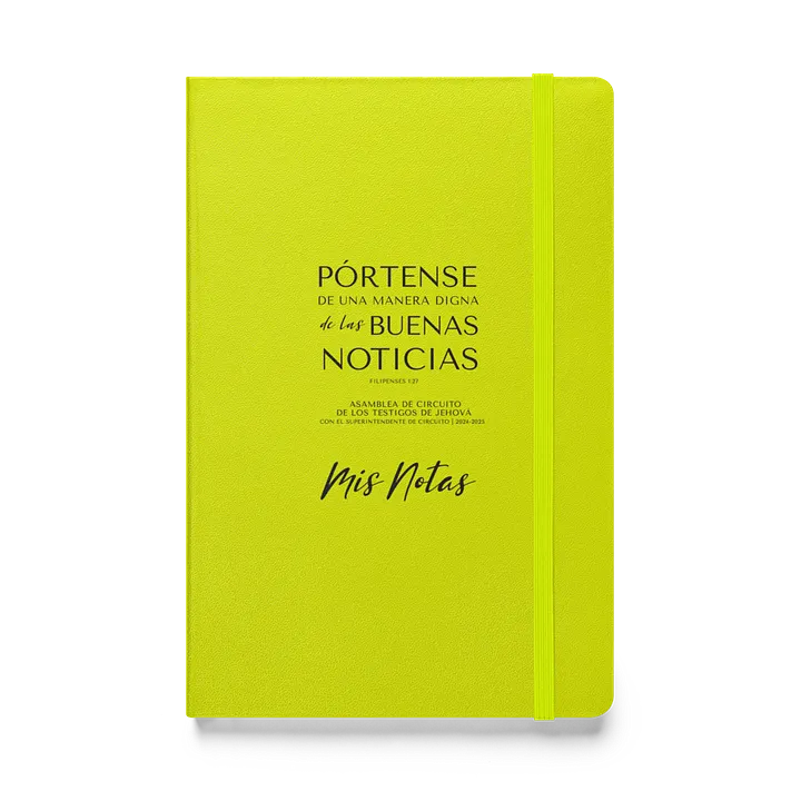 'Pórtense de una manera digna de las buenas noticias' Hardcover Notebook product image (1)