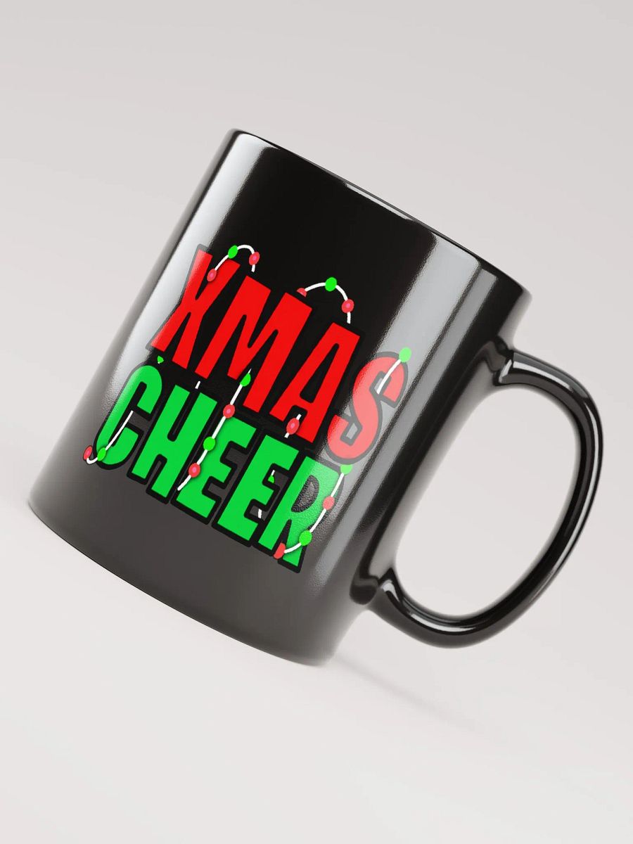 XMAS CHEER GLOSSY BLACK MUG product image (7)