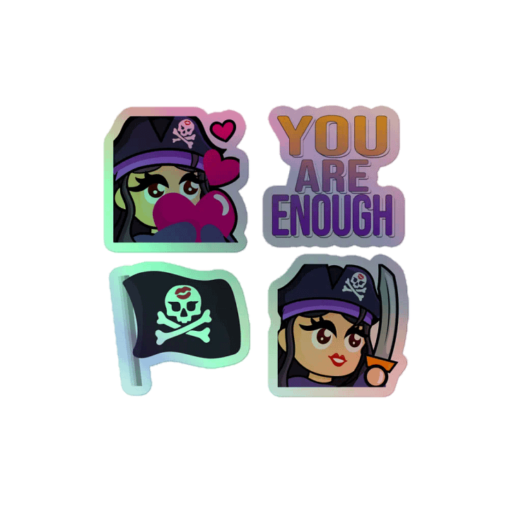 Mint Emote Holo Stickers product image (1)