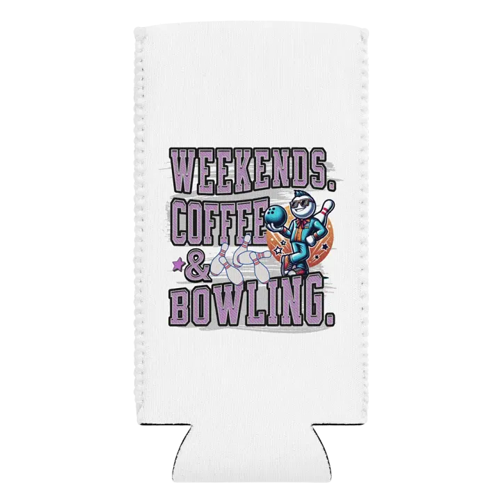 Weekends Coffee And Bowling Vibes Can Cooler product image (2)