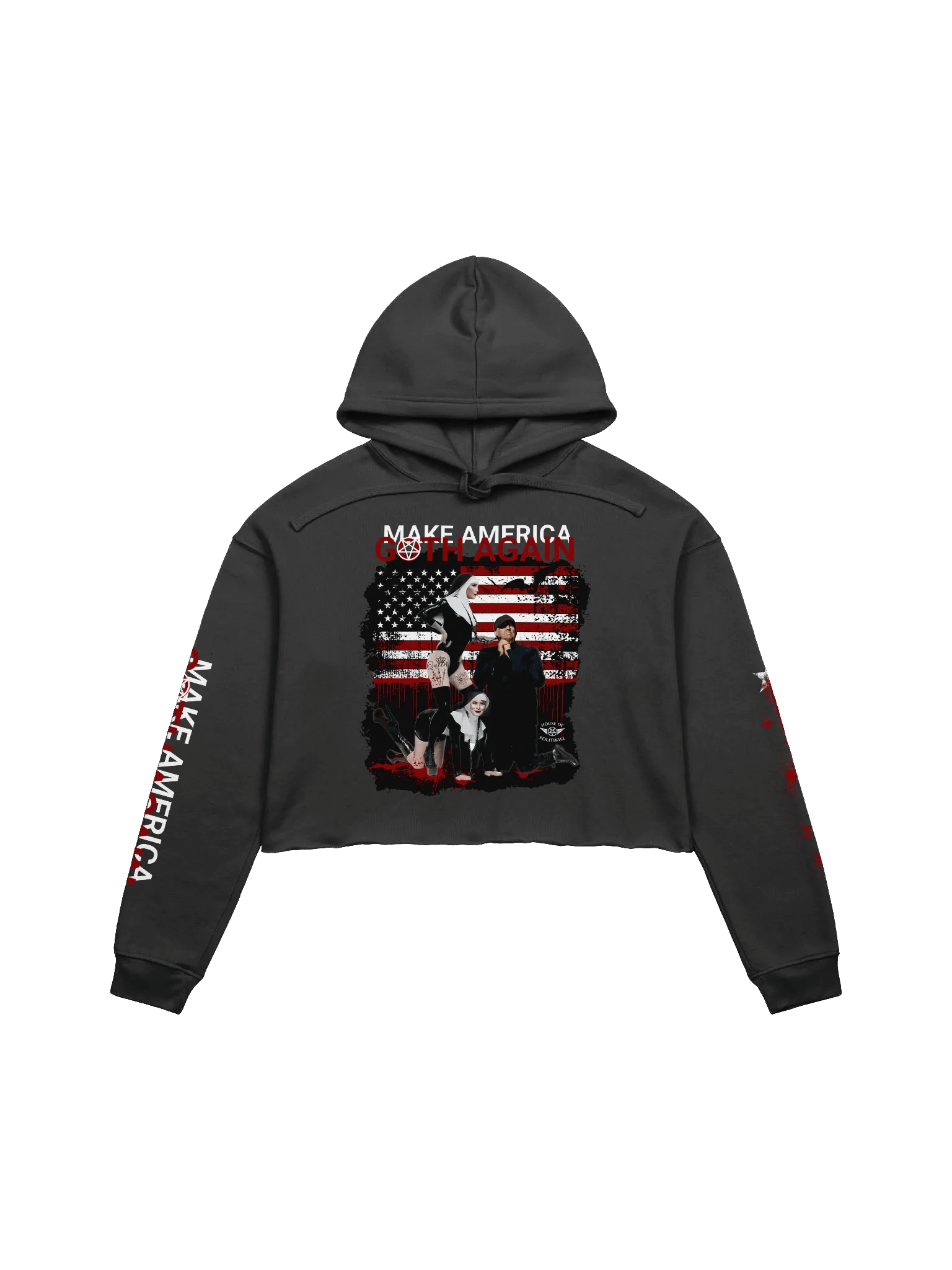 Make America Goth Again - Statement Cropped Hoodie - Sacrilegious Gothic Design for Rebels product image (1)