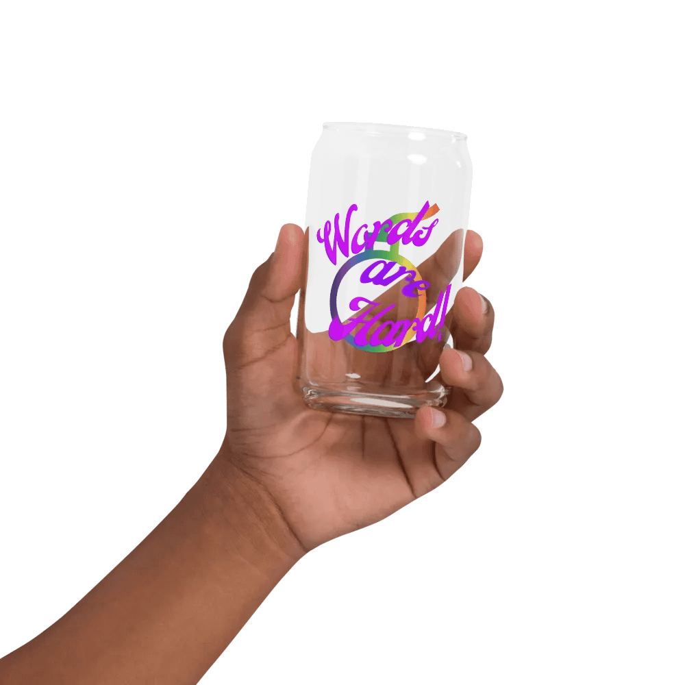 Words are Hard Glass Can product image (2)