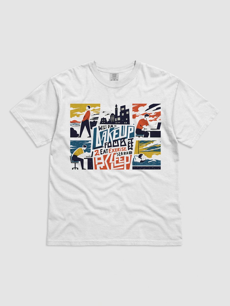 City Life Balance | Wake, Work, Rest Art Heavyweight T-Shirt product image (4)