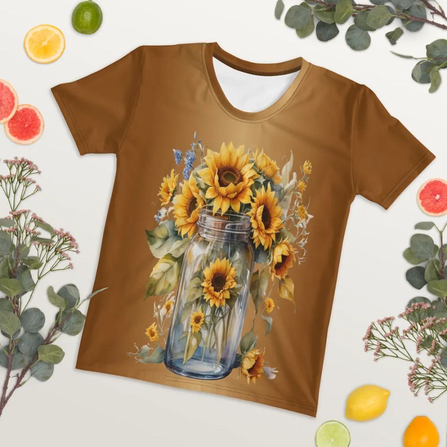 Floral Themed All Over Print T-shirt product image (7)