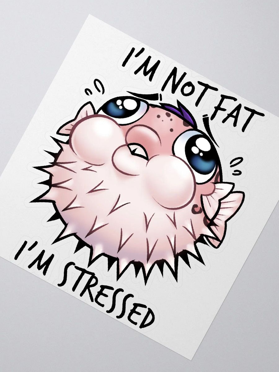 Stressed Pufferfish Sticker! product image (2)