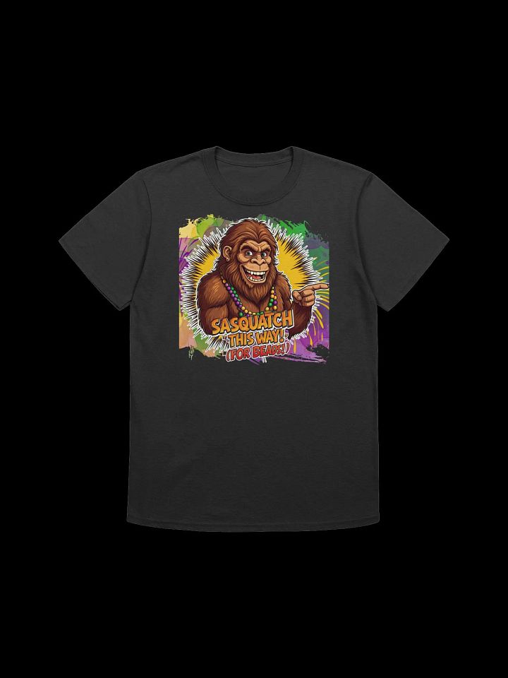 Bigfoot's Mardi Gras-Sasquatch This Way (For Beads) T-Shirt product image (3)