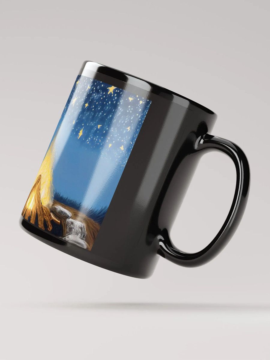 Loyal by the Fire: Black Glossy Mug for Golden Retriever Fans product image (4)