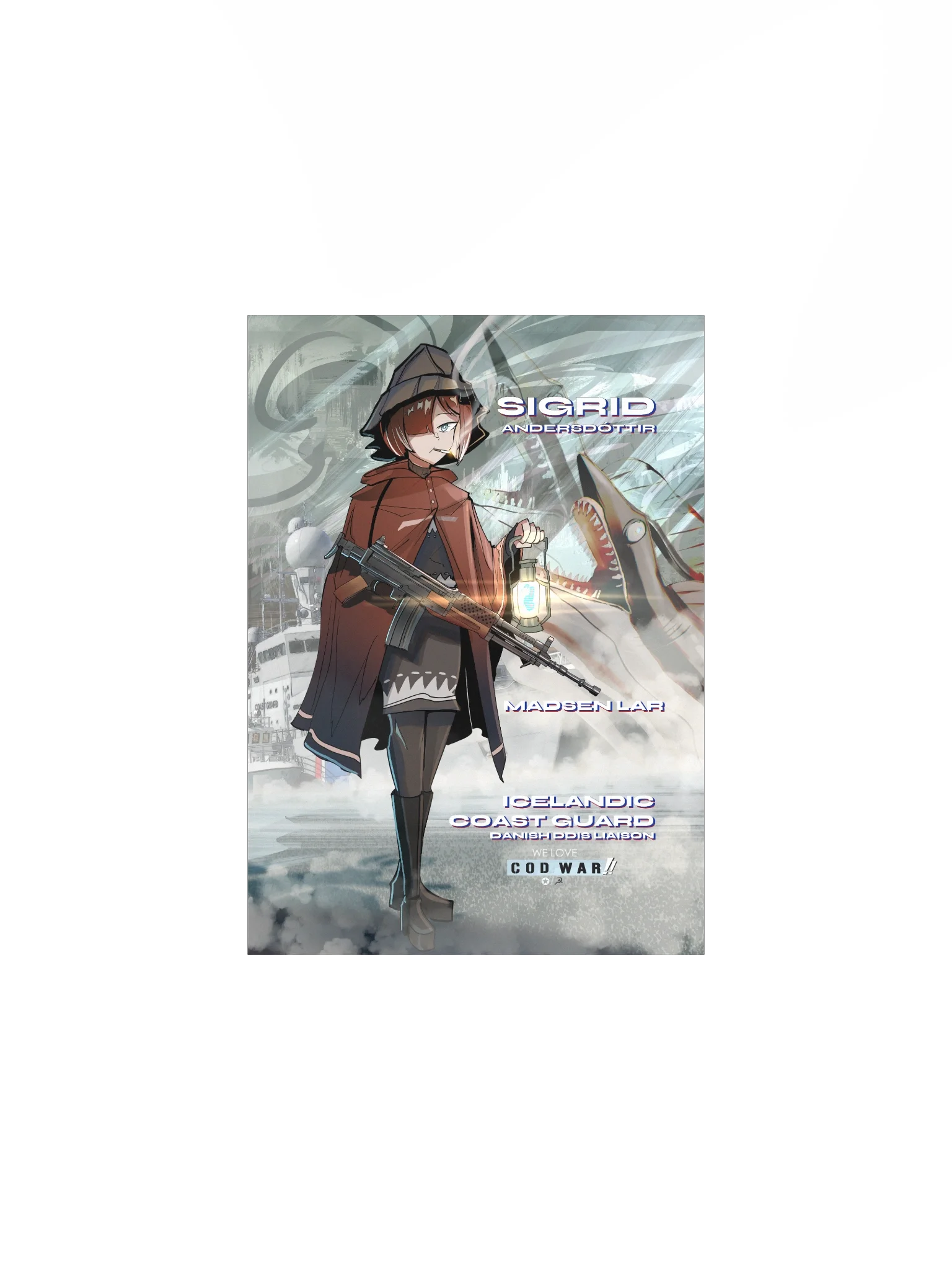 Sigrid Anderdottir Icelandic Coast Guard/Danish DDIS - We Love Cod War!! Print product image (1)