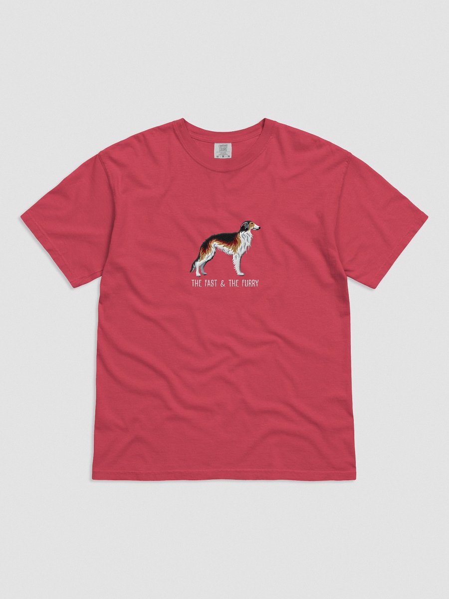 The Fast & The Furry T-Shirt(Embroidered) of a Silken Windhound(Sable) product image (41)