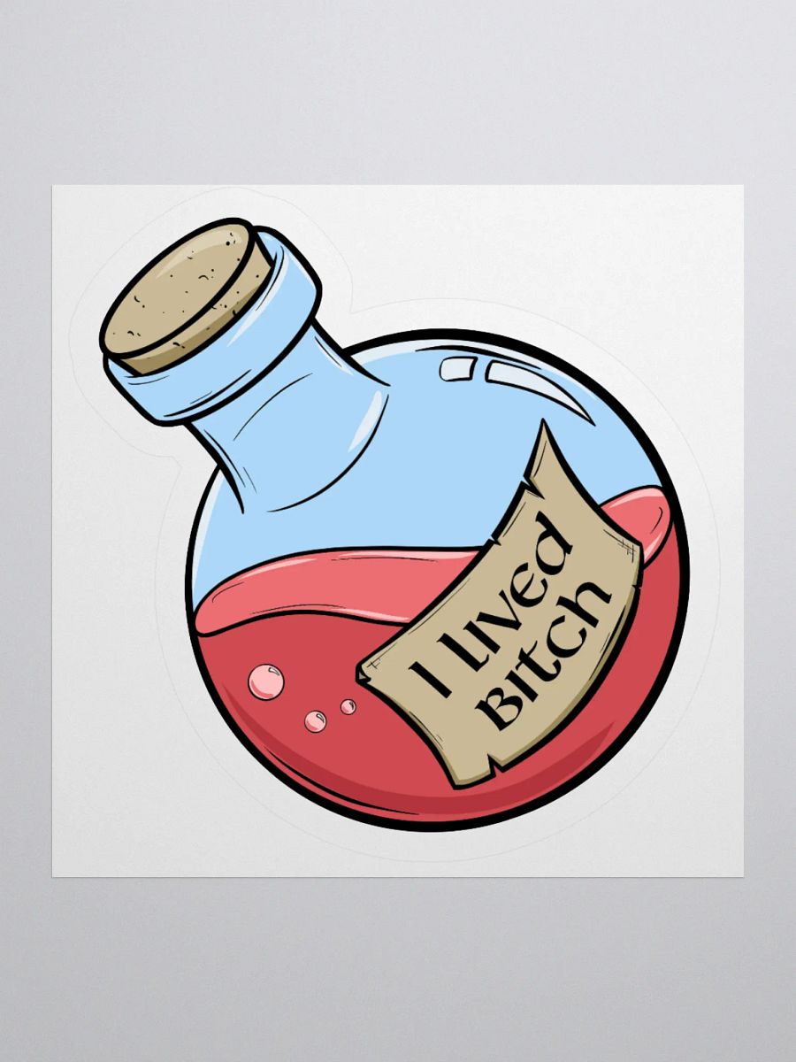 "I Lived B" - 3" Health Potion Sticker product image (1)