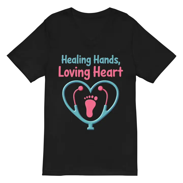 Healing Heart Stethoscope V-Neck Tee product image (3)