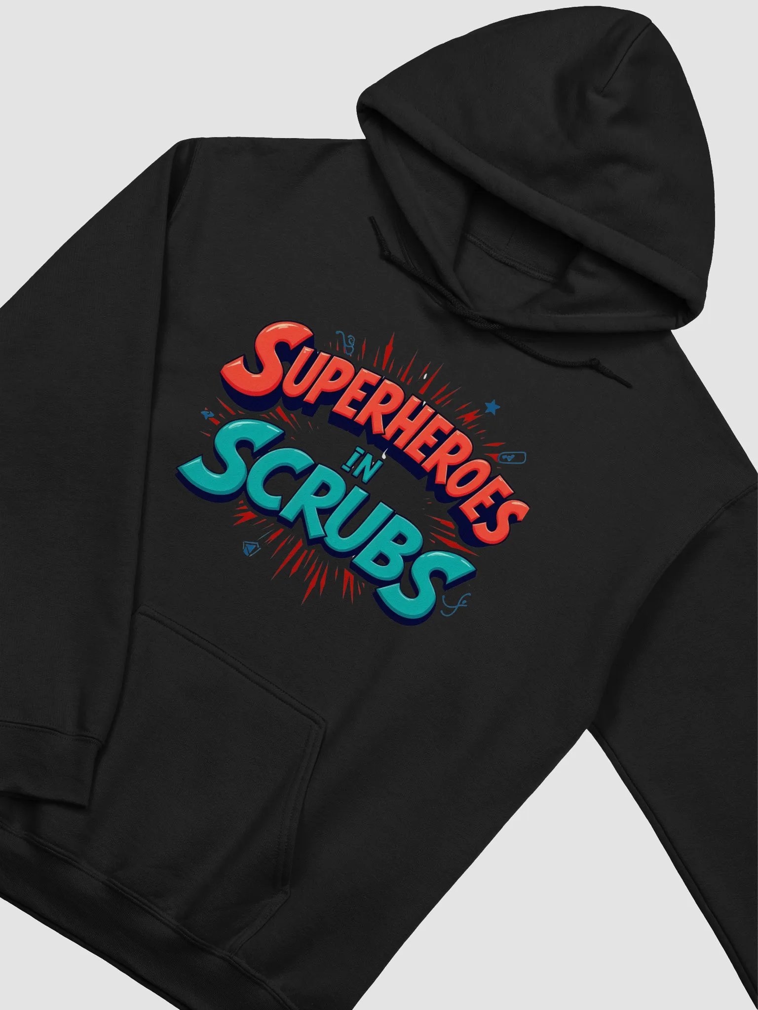 Superheroes in Scrubs Burst Hoodie product image (25)