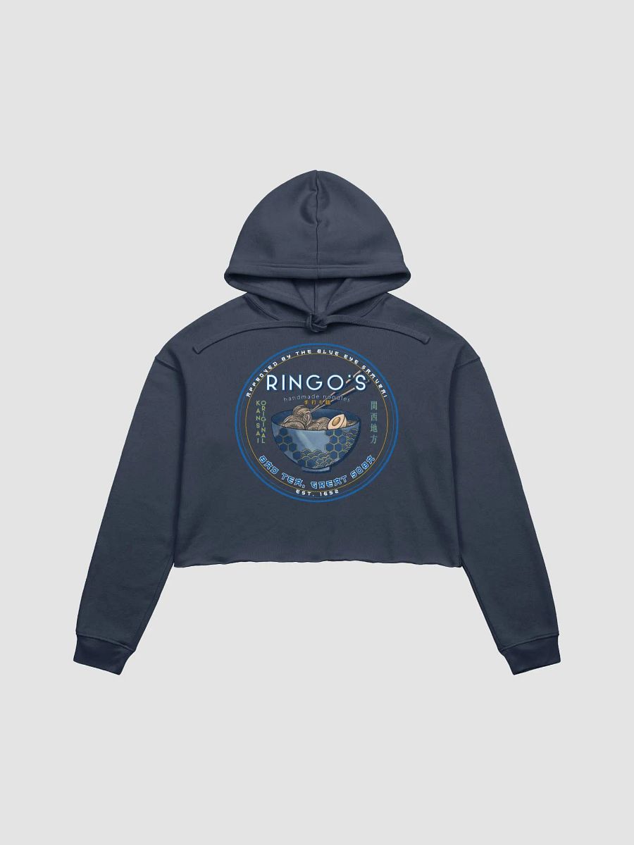 Ringo's Handmade Noodles Crop Hoodie | Blue Eye Samurai Inspired Sweatshirt product image (2)