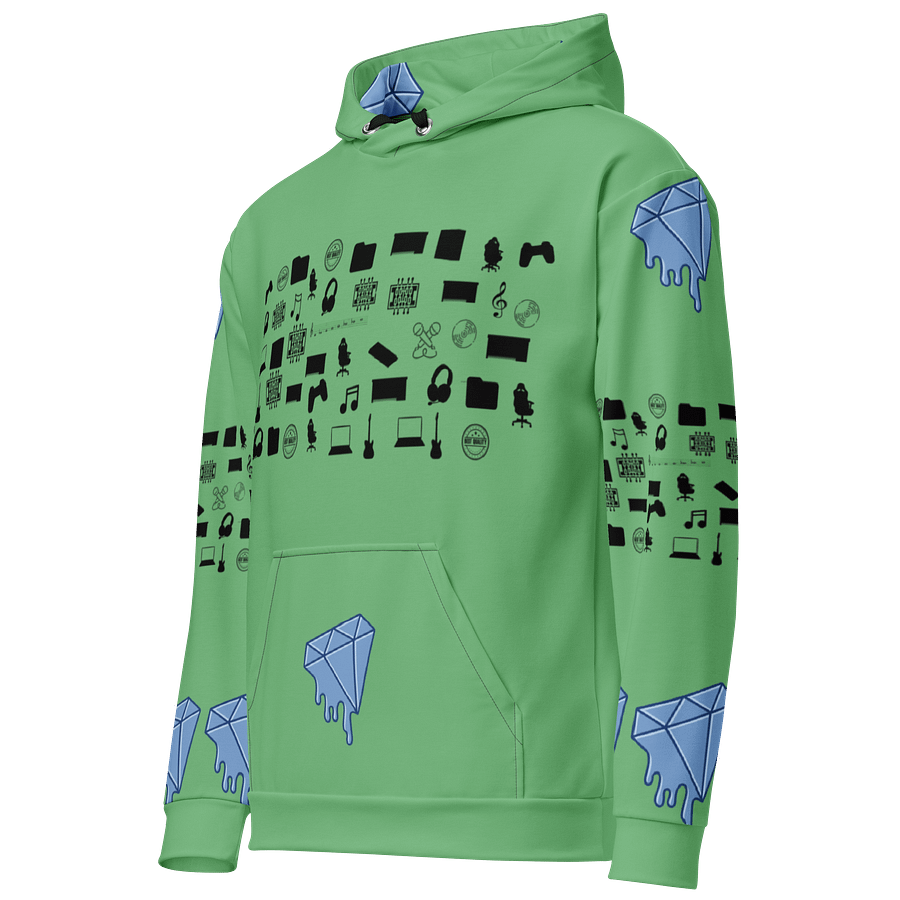 Green Vlog Academy All-Over Print Recycled Unisex Hoodie product image (2)