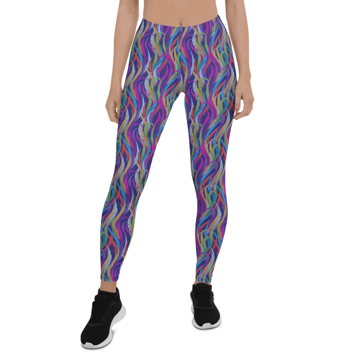 leggings  in modern design with blues, pink and turquoise colors product image (1)