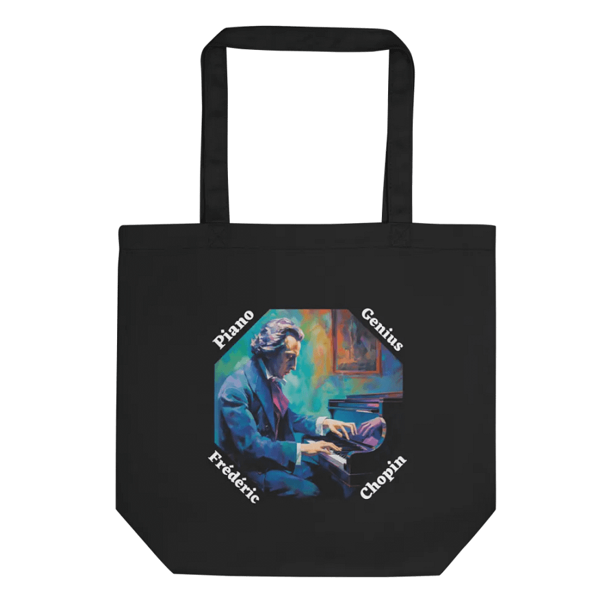 Frédéric Chopin [Playing Piano] - Piano Genius | Tote Bag product image (1)