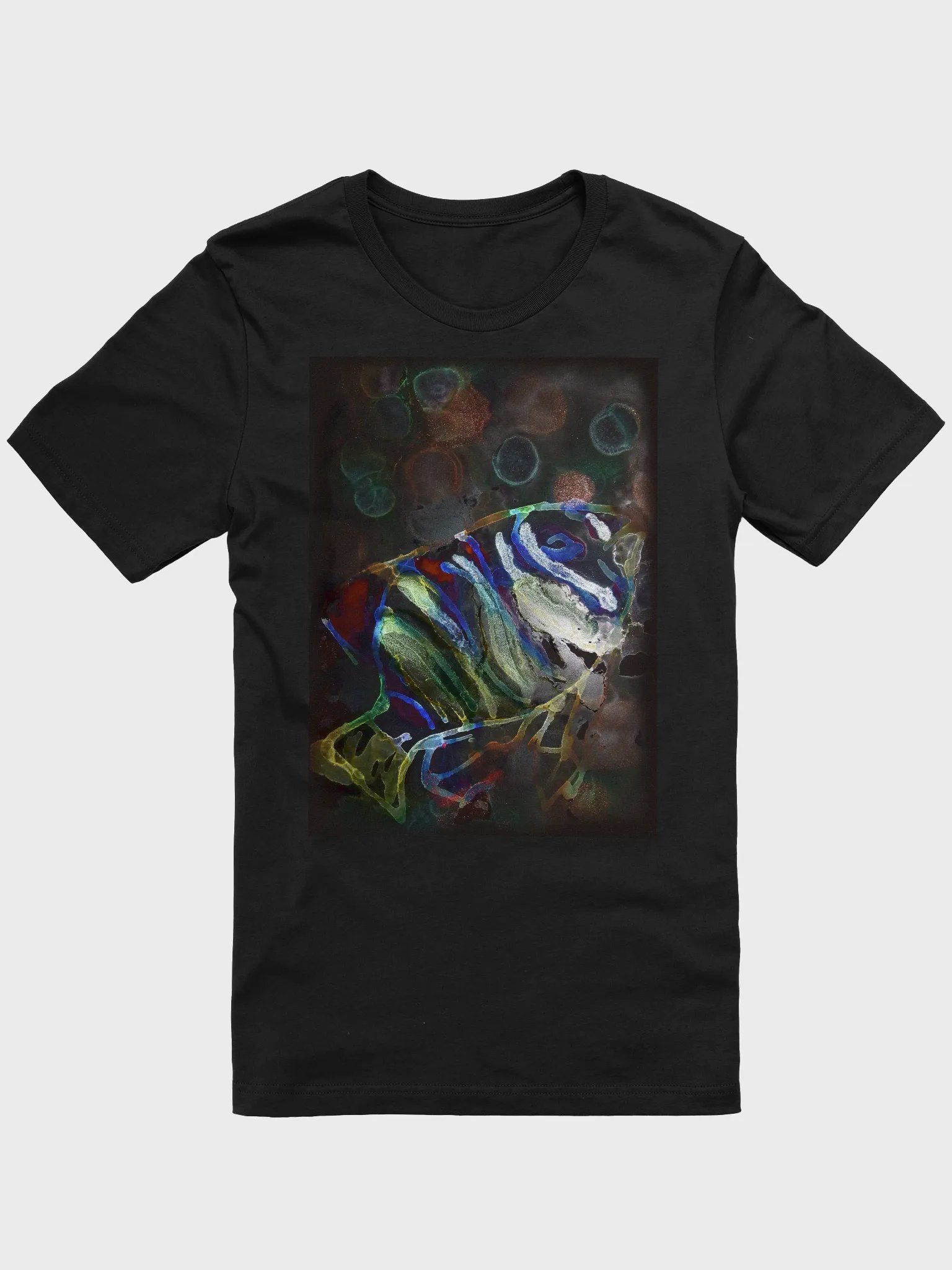 "Ink Depths: Midnight Fish Tee" "Abyssal Flow" (Traditionally Female Anatomy ) product image (1)