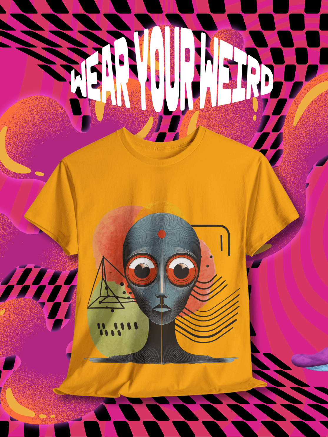 Psychedelic Alien Graphic Tee: Unisex Surreal Art Shirt product image (1)
