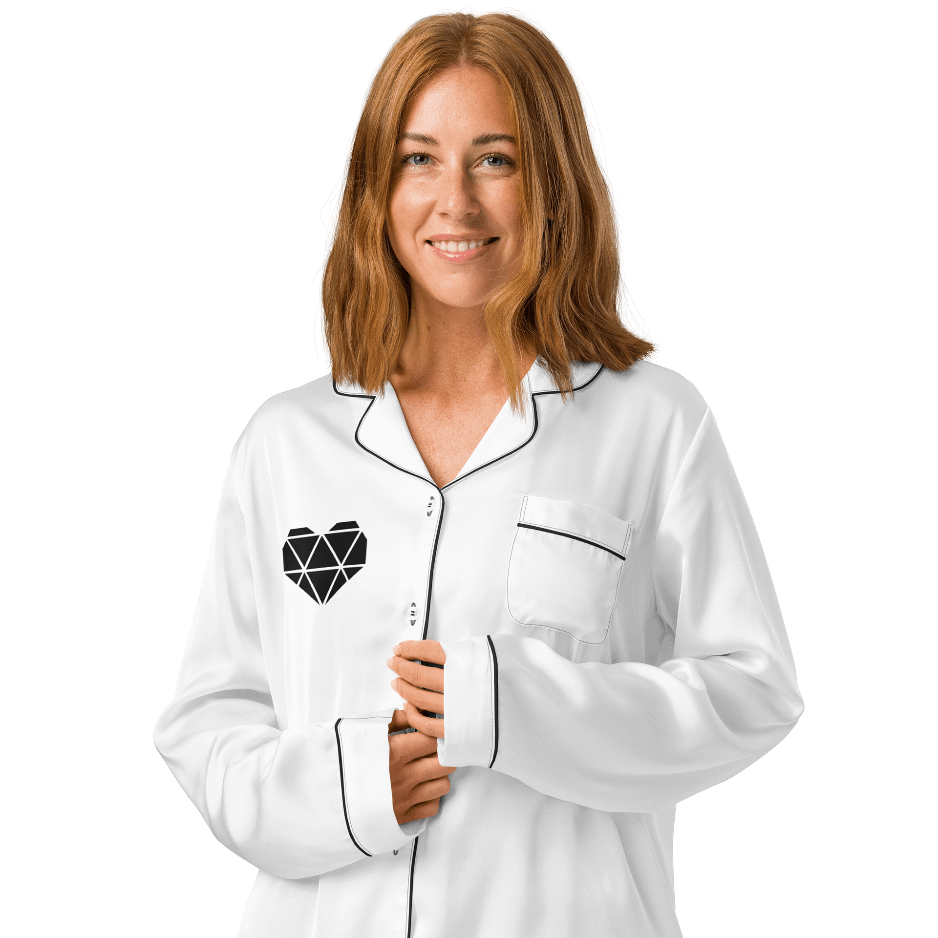 Pajama Top White Long Sleeve product image (3)