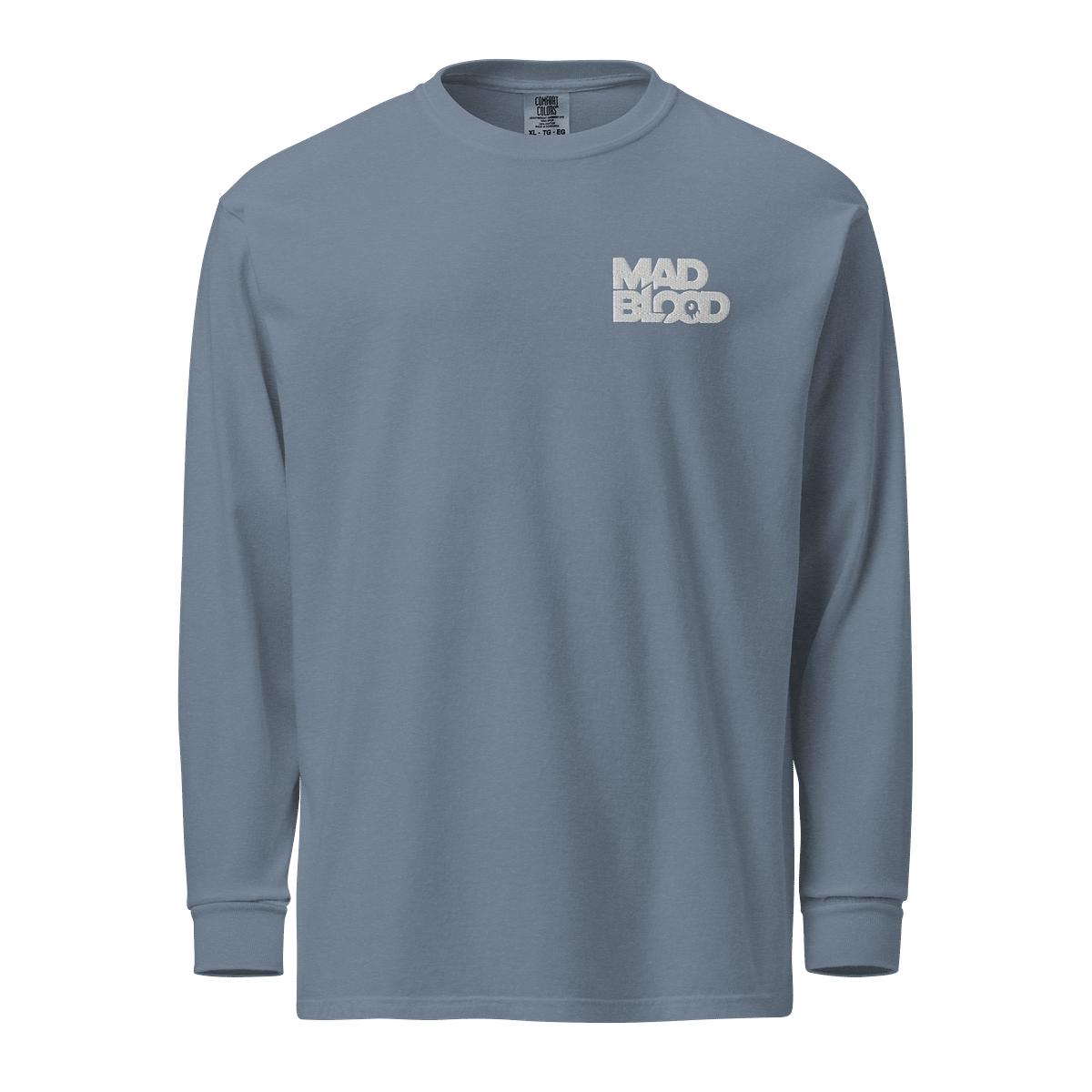 【BADBLOOD】Classic Logo Long Sleeve - White White Heavyweigth Cotton Long Sleeve T Shirt - 7211