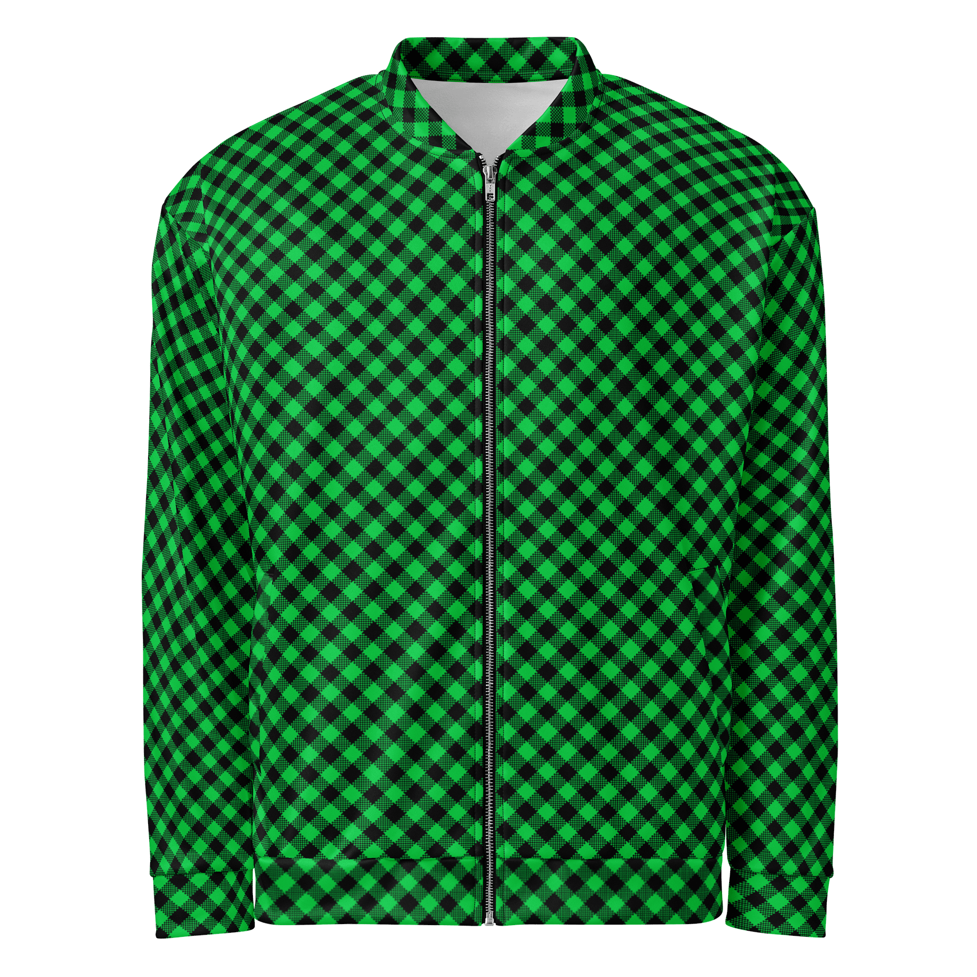 Customizable Plaid Power Bomber Jacket product image (1)