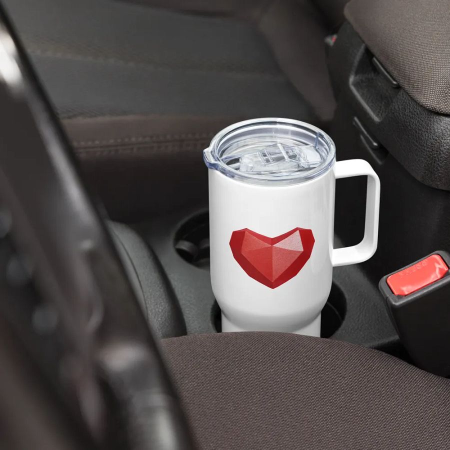 Gemstone Heart Travel Mug with Handle product image (7)